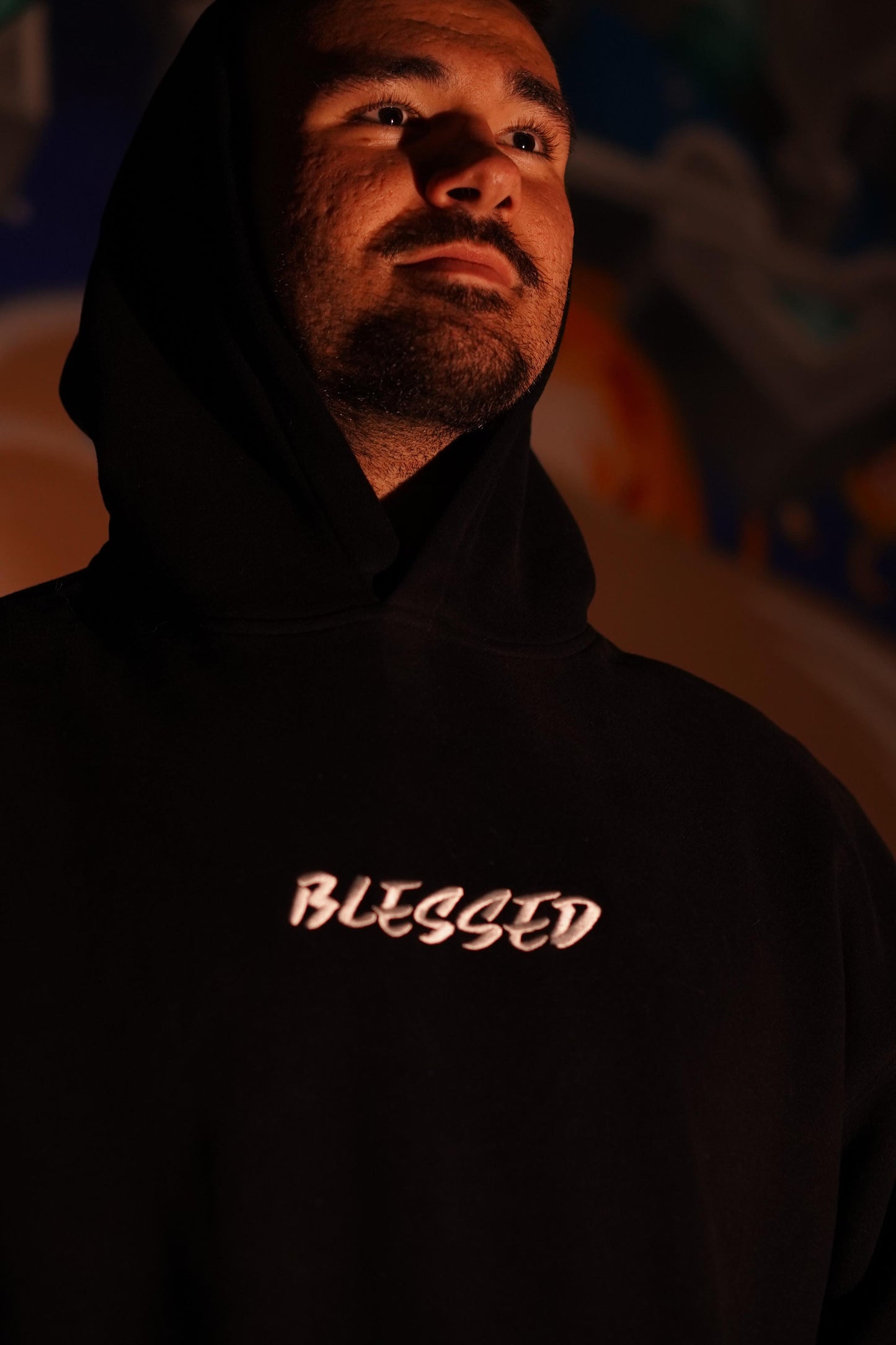 BLESSED Logo Hoodie // Black