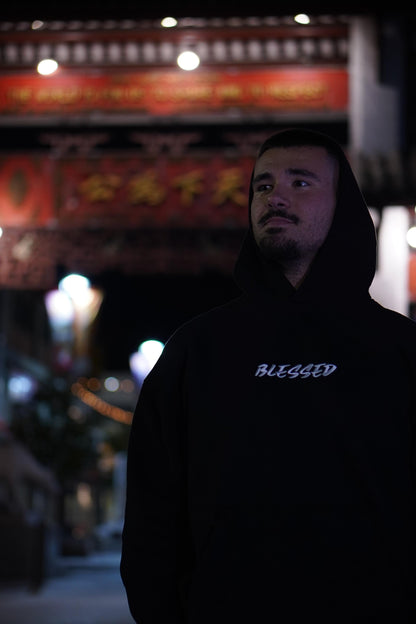 BLESSED Logo Hoodie // Black