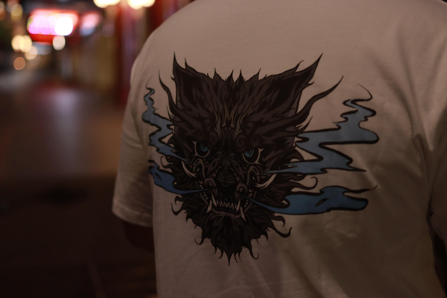 BLESSED Wolf Tee // White